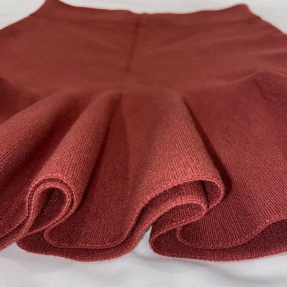 Express Body Contour Ruffle Hem Midi Sweater Skirt ❤️ - Picture 6 of 9